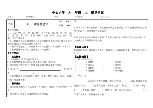 《奇异的琥珀》导学案25