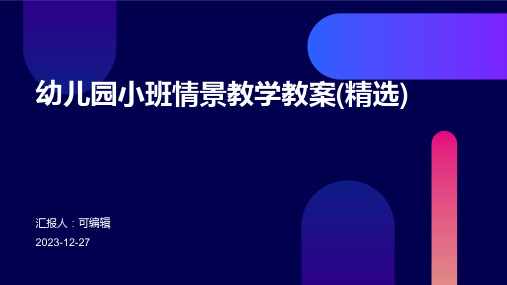 幼儿园小班情景教学教案(精选)ppt (2)