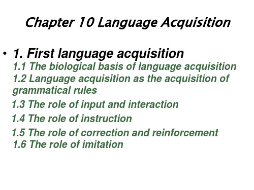 Chapter 10language acquisition