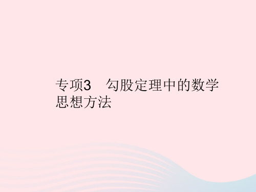 2022八年级数学上册第一章勾股定理专项3勾股定理中的数学思想方法作业课件新版北师大版2022120