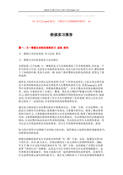 【最新文档】经侦实习报告-精选word文档 (10页)