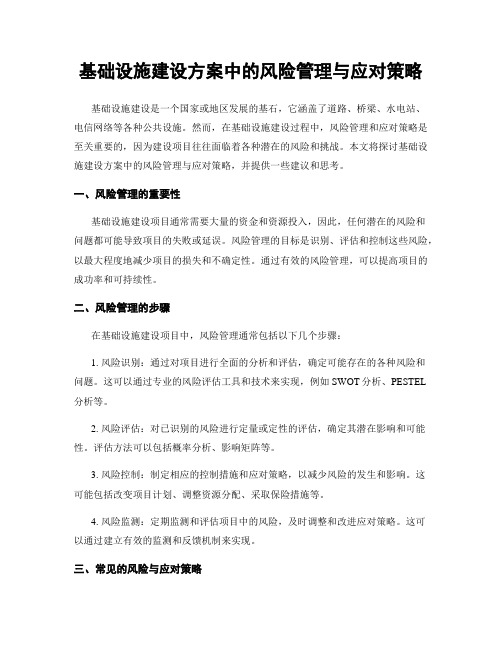 基础设施建设方案中的风险管理与应对策略