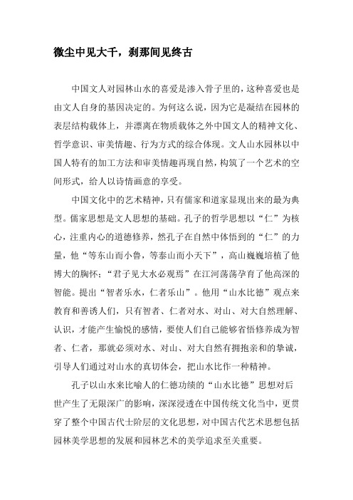 微尘中见大千,刹那间见终古-2019年文档资料