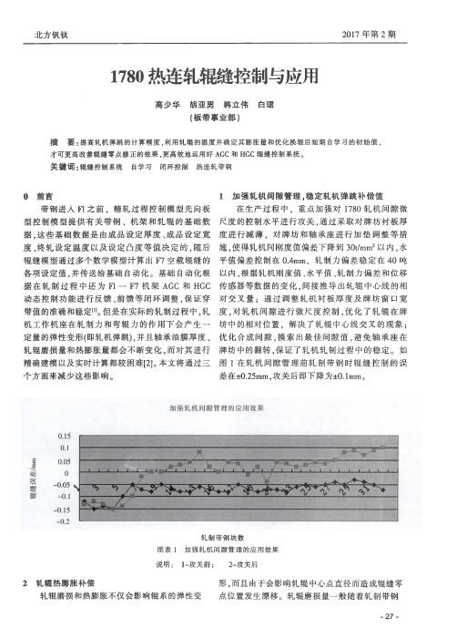 1780热连轧辊缝控制与应用