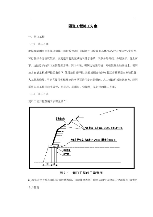 隧道工程施工方案