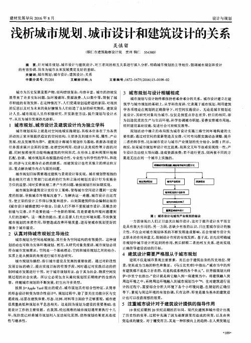 浅析城市规划、城市设计和建筑设计的关系