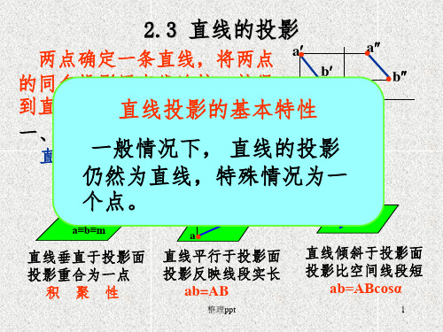 机械制图第二章2直线的投影