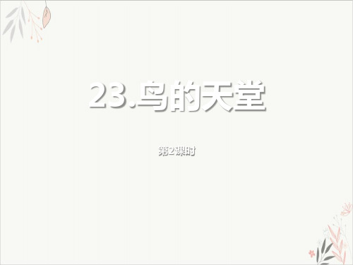 鸟的天堂第二课时ppt课件(完美版)