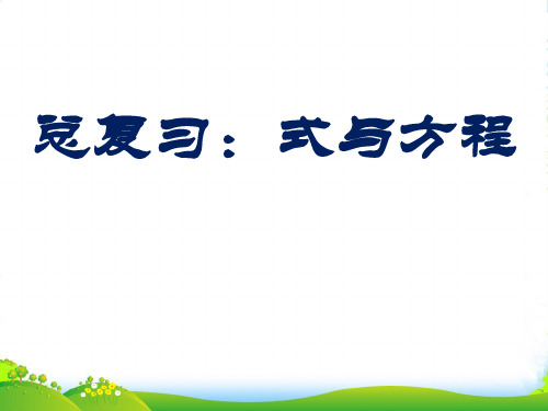 人教版六年级下学期数学《总复习：式与方程课件PPT》