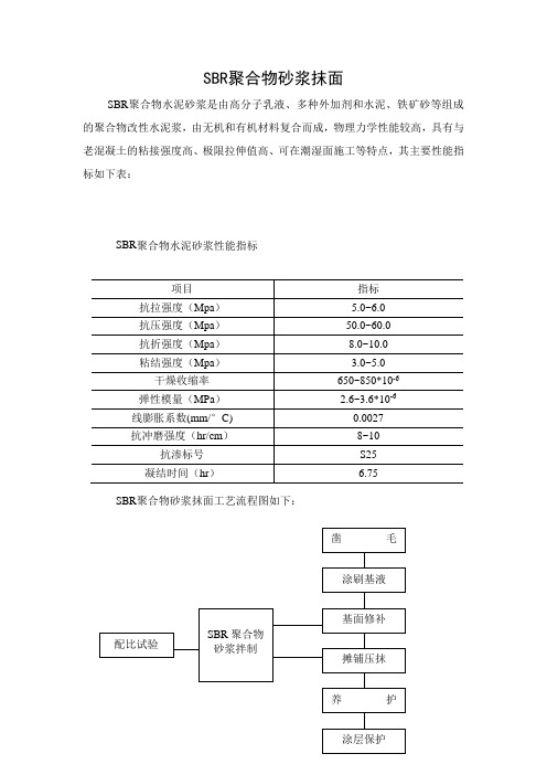 SBR聚合物砂浆抹面