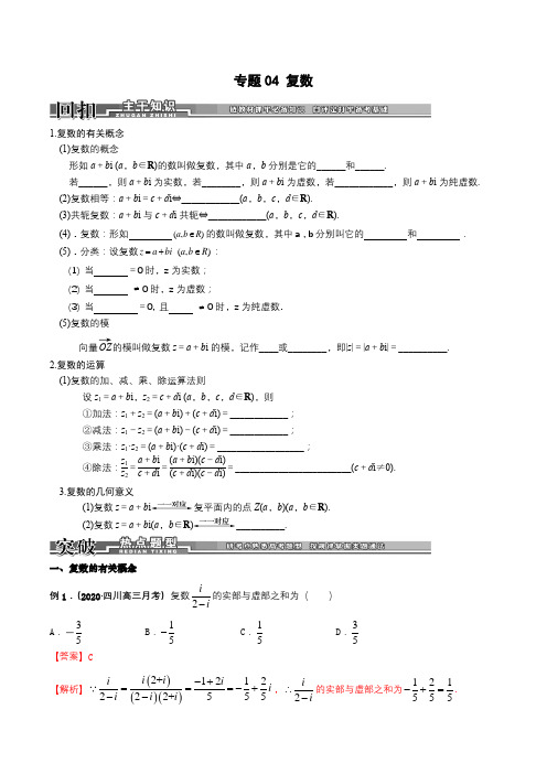 复数(重难点突破)解析版