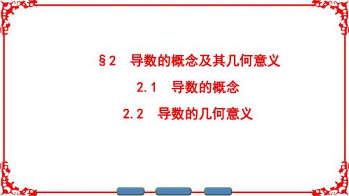 高中数学北师大版选修1-1    导数的概念  导数的几何意义   课件(40张)