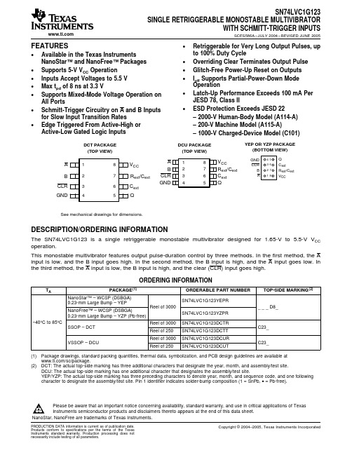 SN74LVC1G123 datasheet