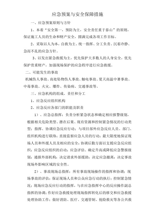 应急预案与安全保障措施