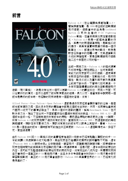 Falcon BMS 说明手册