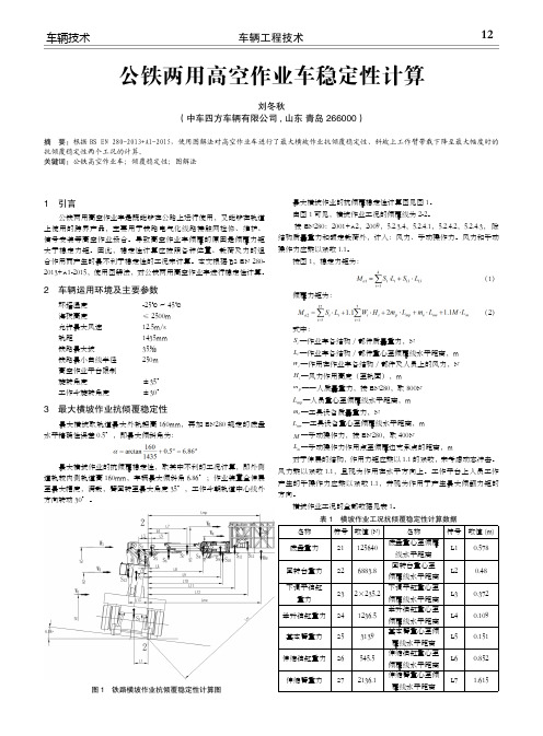 公铁两用高空作业车稳定性计算