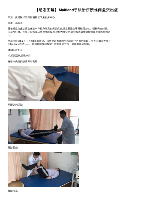 【动态图解】Maitland手法治疗腰椎间盘突出症