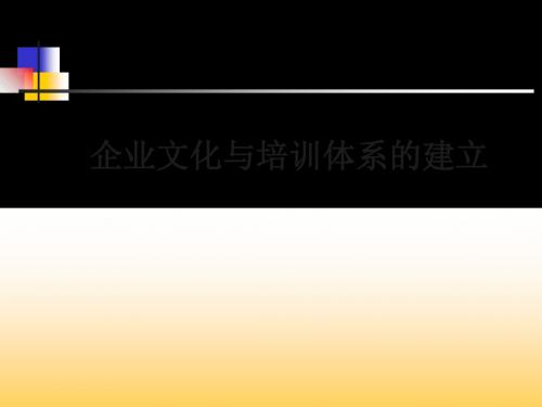 企业文化与企业培体系建立 共65页