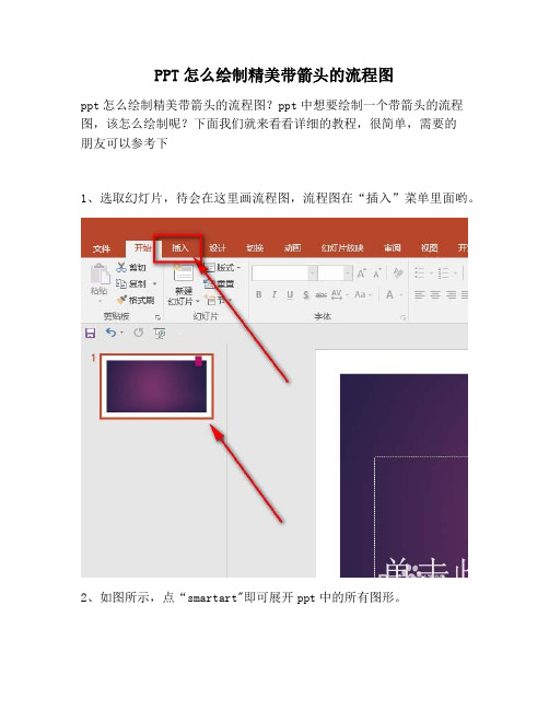 【PPT实用技巧】PPT怎么绘制精美带箭头的流程图