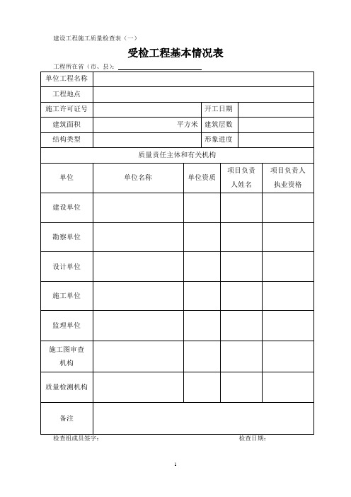 住建部检查建设工程施工质量检查表.doc