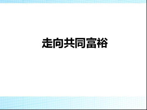 部编版《道德与法治》九年级上册课件：1.2走向共同富裕(共41张PPT)