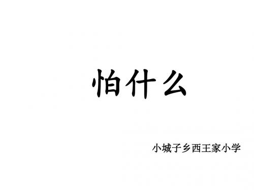 四年级下册语文课件6.3《怕什么》长春版 (共19张ppt)