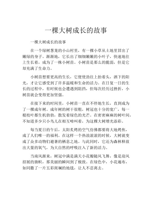 一棵大树成长的故事