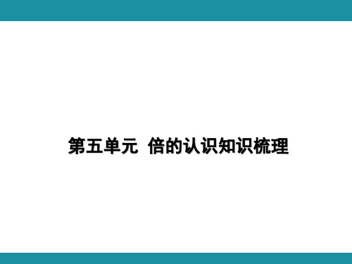 第五单元 倍的认识 知识梳理 (课件)人教版数学三年级上册