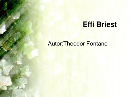 Effi Briest 艾菲·布里斯特 德国文学