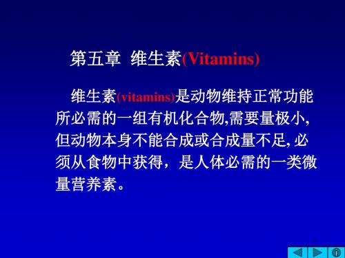 第五章维生素Vitamins