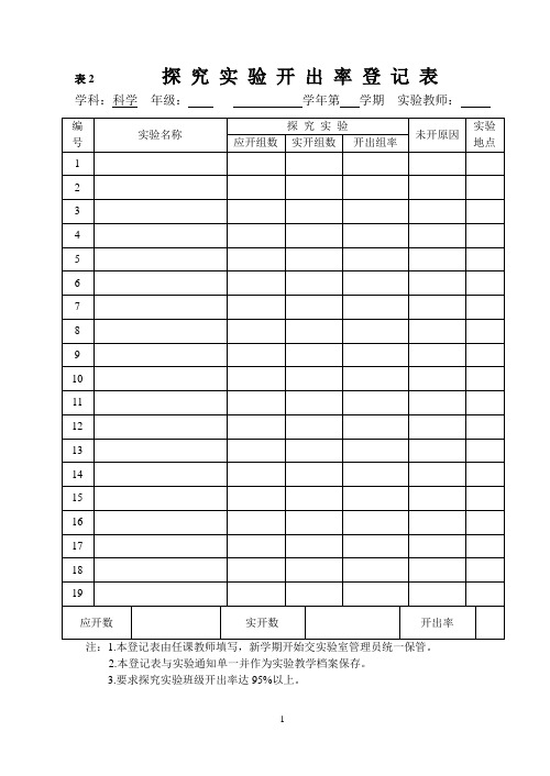 三年级下册科学素材-探究实验通知单  苏教版