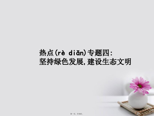 赢在高考高考政治二轮复习热点专题4坚持绿色发展建设生态文明课件