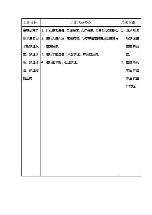 脊柱侧弯矫形术患者护理指引