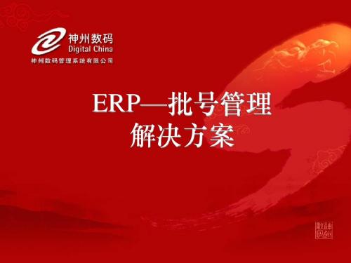 erp批号管理方案