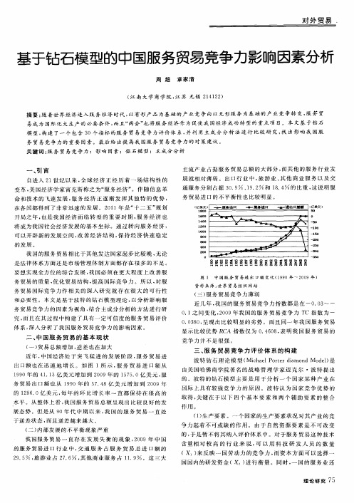 基于钻石模型的中国服务贸易竞争力影响因素分析