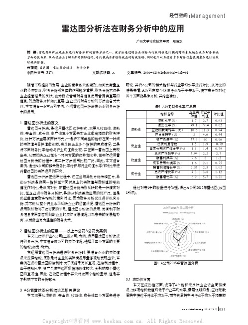 雷达图分析法在财务分析中的应用