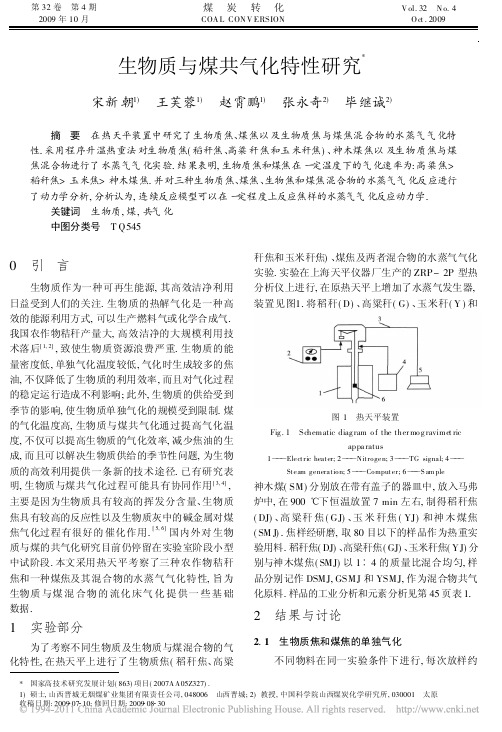 生物质与煤共气化特性研究