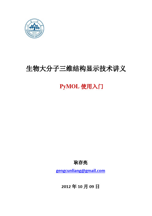 PyMOL使用入门