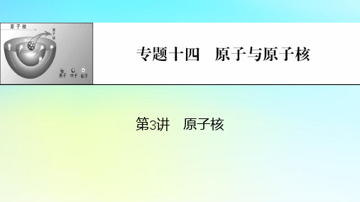 2024版高考物理一轮总复习专题十四原子与原子核第3讲原子核课件