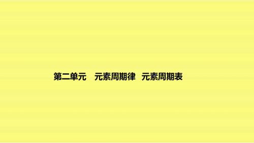 2017届浙江省高考化学一轮复习考点精讲课件专题3《微观结构与物质的多样性》第2单元《元素周期律元素周期表