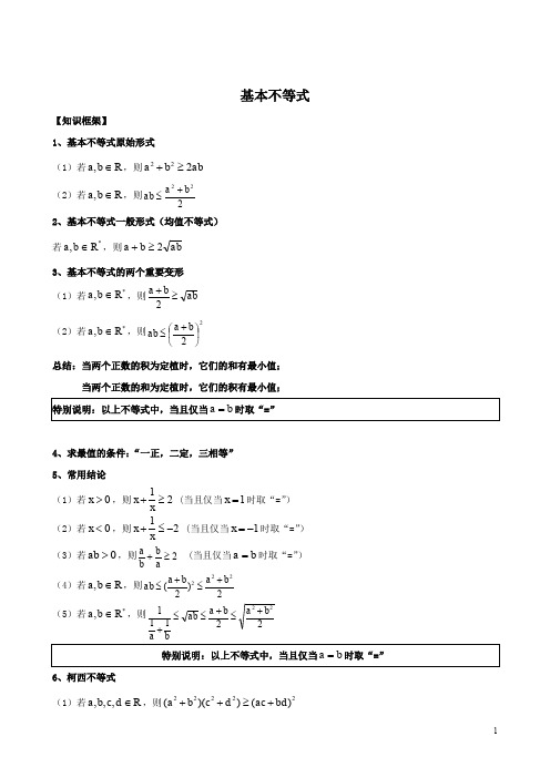 基本不等式(很全面)