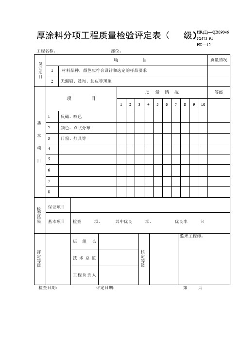 装饰工程施工管理表格大全【3】