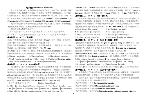 高中英语句子结构、成分分析