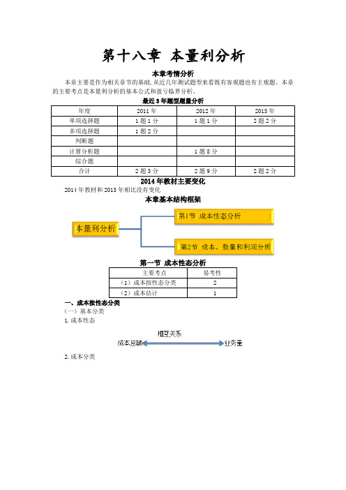 第十八章 本量利分析(完整版)
