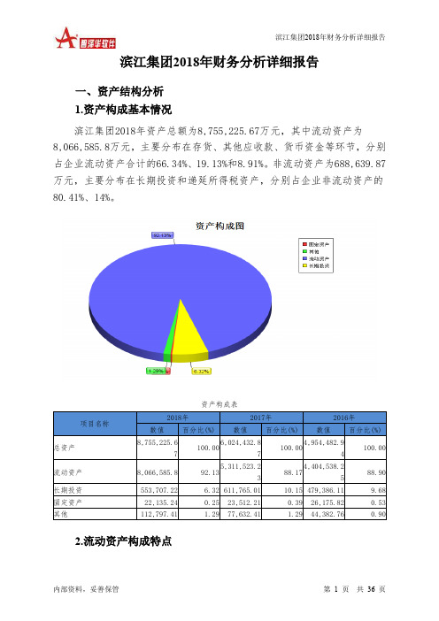 滨江集团2018年财务分析详细报告-智泽华