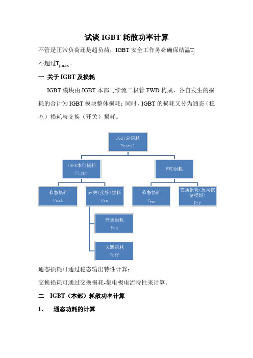 试谈IGBT耗散功率计算