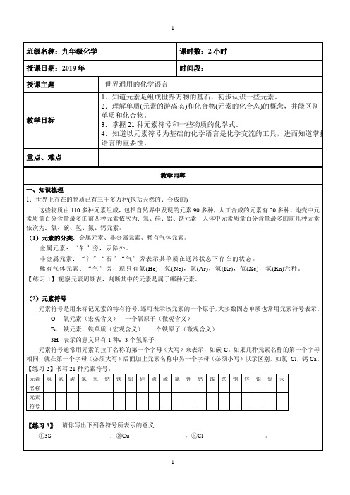 1.4世界通用的化学语言