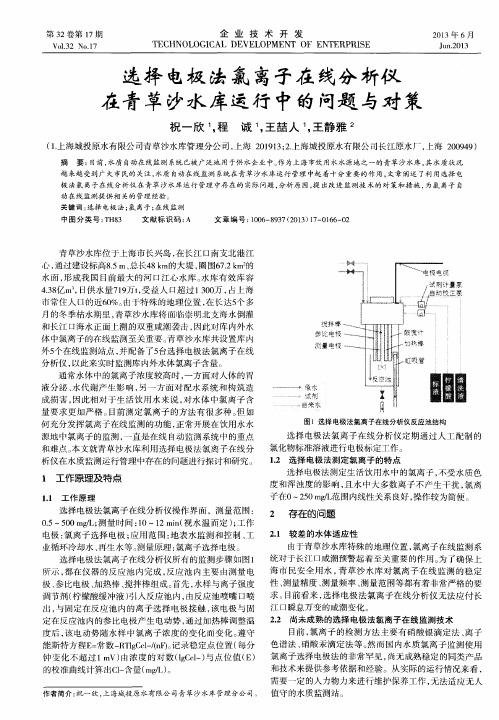 选择电极法氯离子在线分析仪在青草沙水库运行中的问题与对策