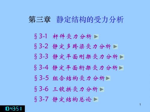 河北工程大学 结构力学 第三章 静定结构的受力分析