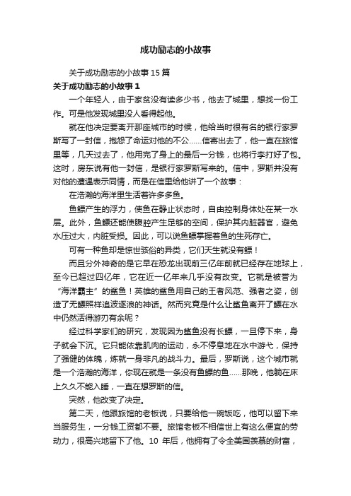 关于成功励志的小故事15篇